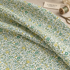 Liberty Tana Lawn Katie and Millie groen en geel bloemenstof